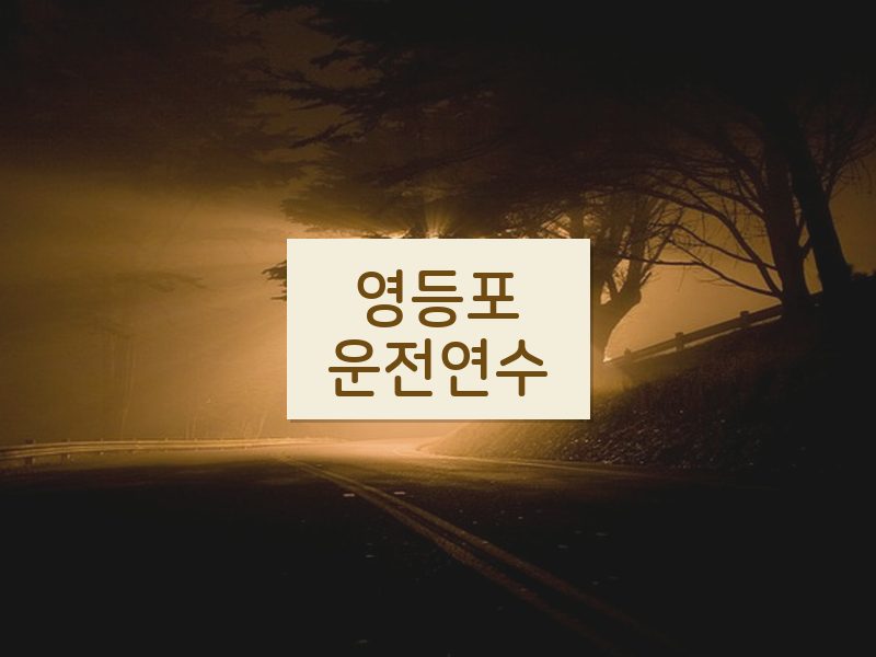 영등포운전연수 후기