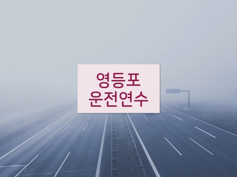 영등포운전연수 후기